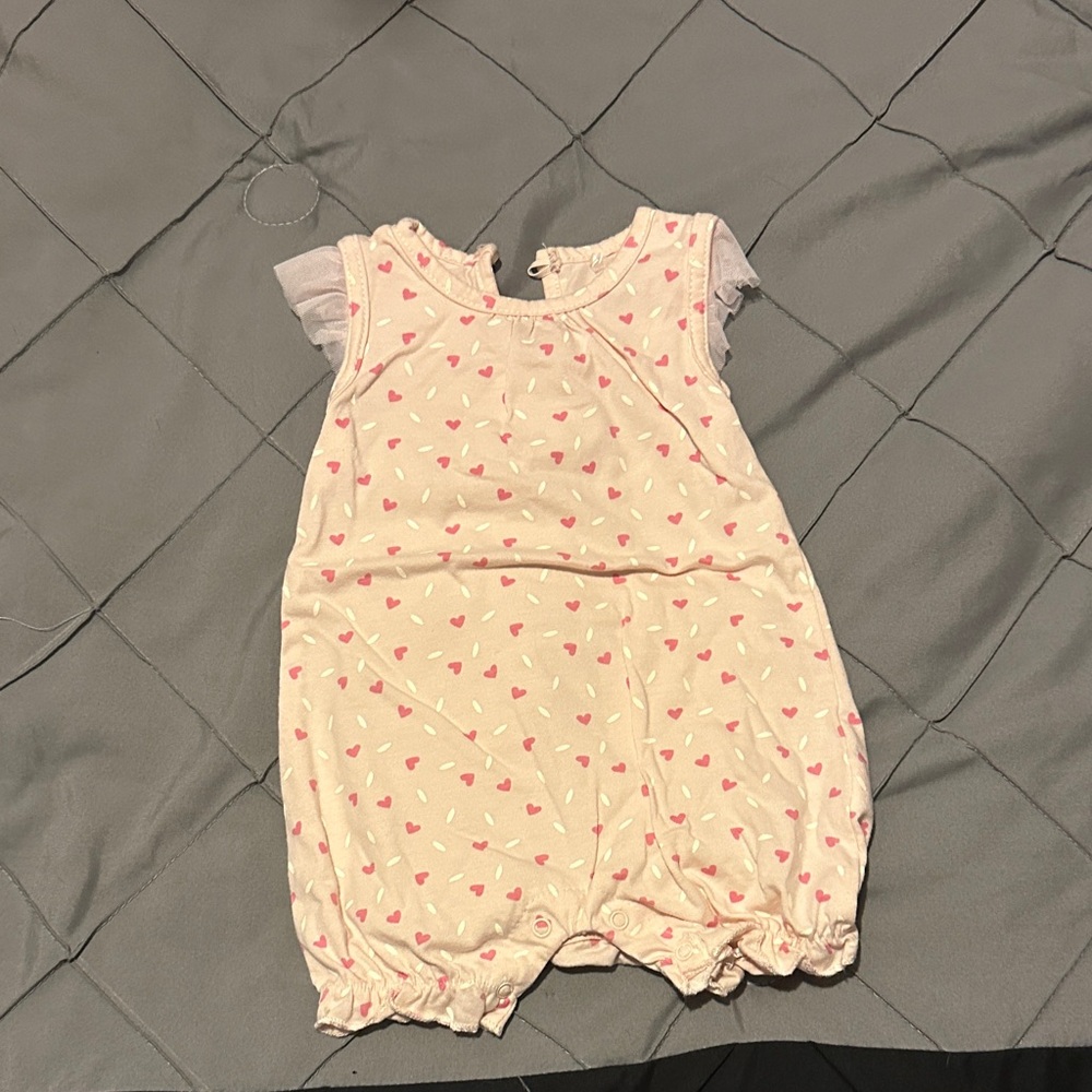 Chick Pea Cream and Pink Baby Outfit